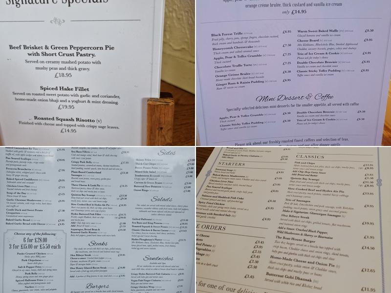 The Boathouse Menu