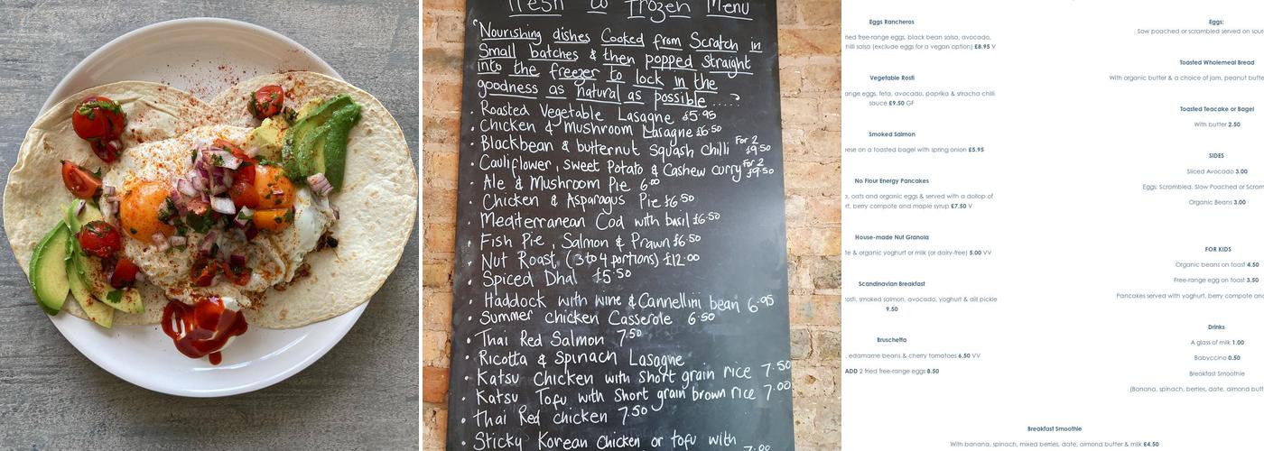 real food kitchen Menu