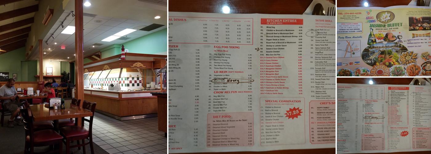 Jasmine Buffet Hibachi Grill And Sushi Menu