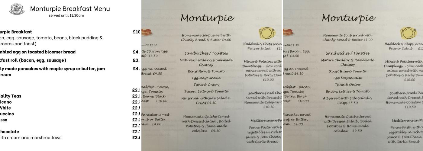 Monturpie Restaurant Menu