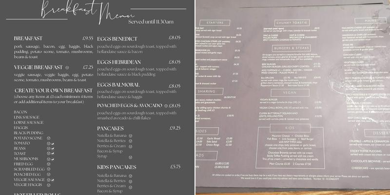 Number 10 Menu