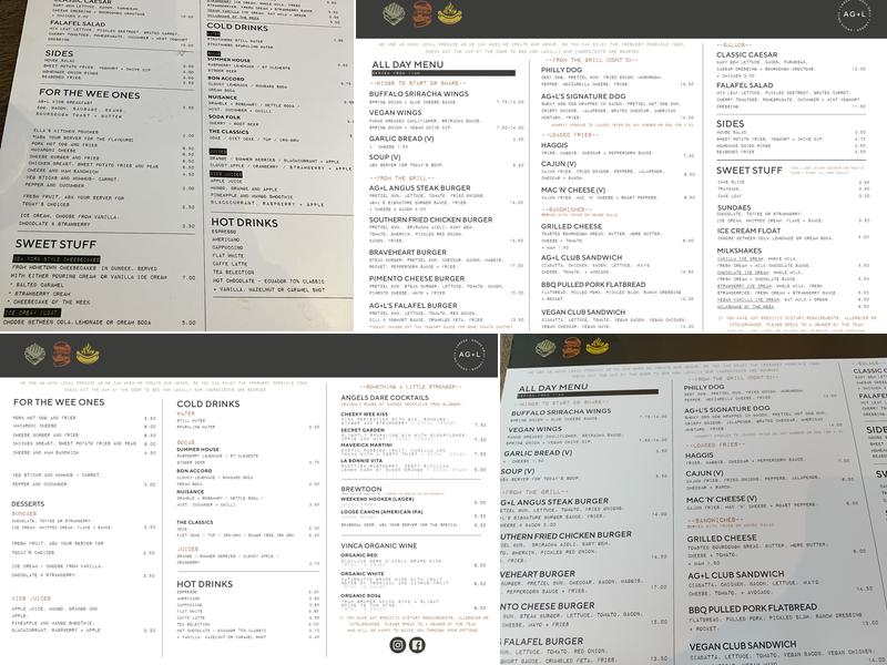 Angus Grill + Larder Menu