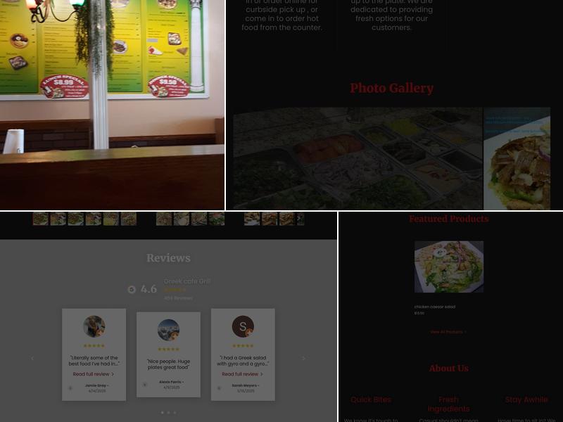 Greek Cafe Grill Menu