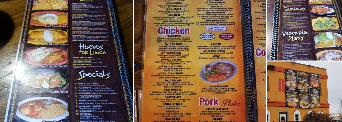 Dos Rancheros Menu