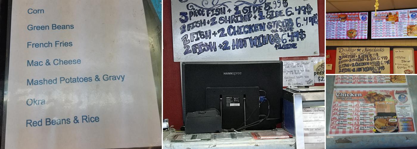Sam's Southern Eatery Menu