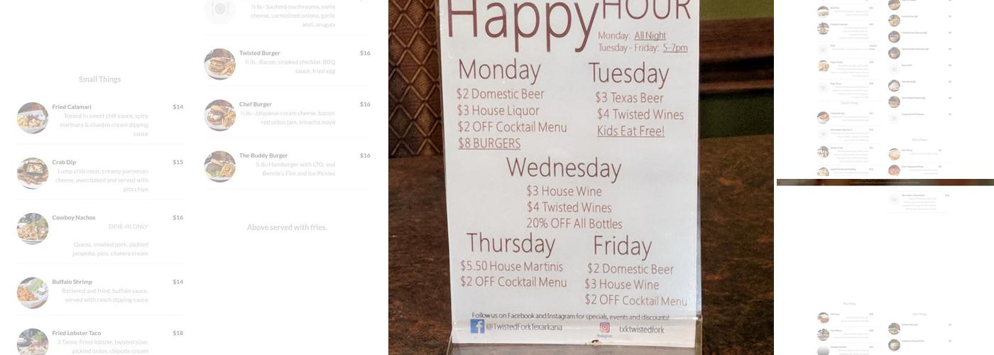 Twisted Fork Grill & Bar Menu