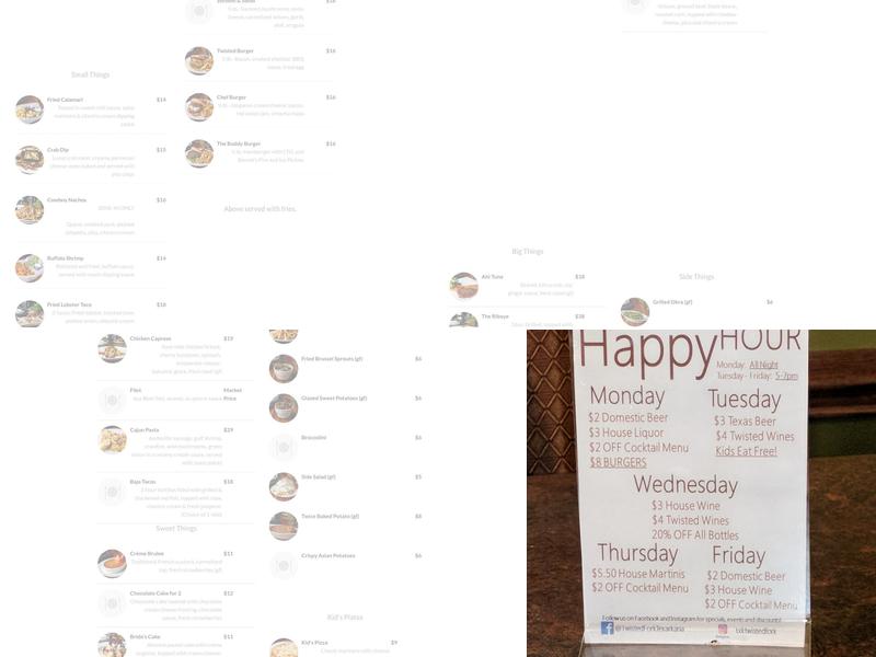 Twisted Fork Grill & Bar Menu