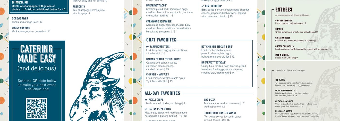 The Goat Murfreesboro Menu