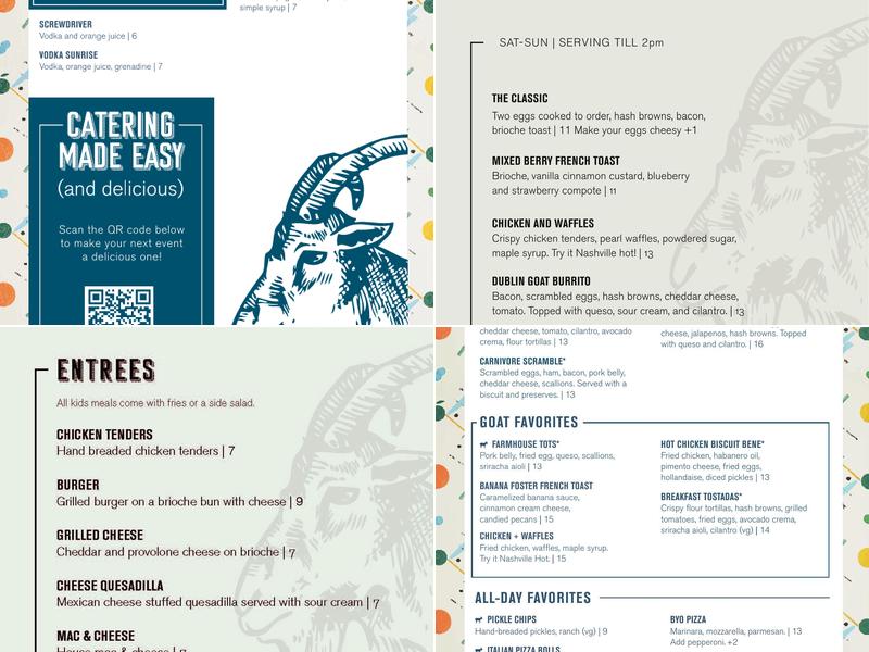 The Goat Murfreesboro Menu