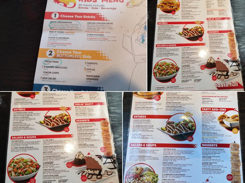 Red Robin Gourmet Burgers and Brews Menu
