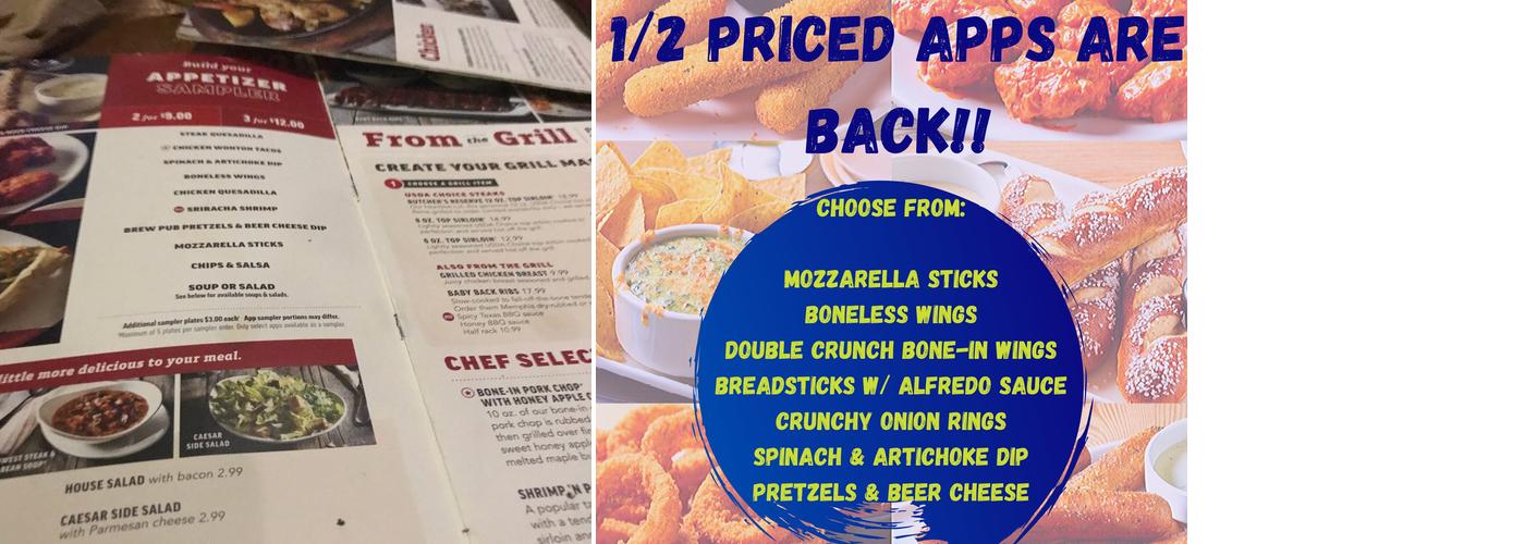 Applebee's Grill + Bar Menu