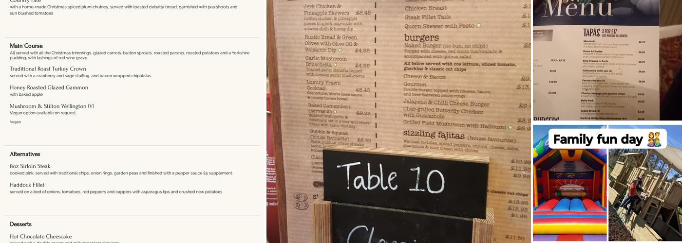 The Wain-Y-Clare Menu