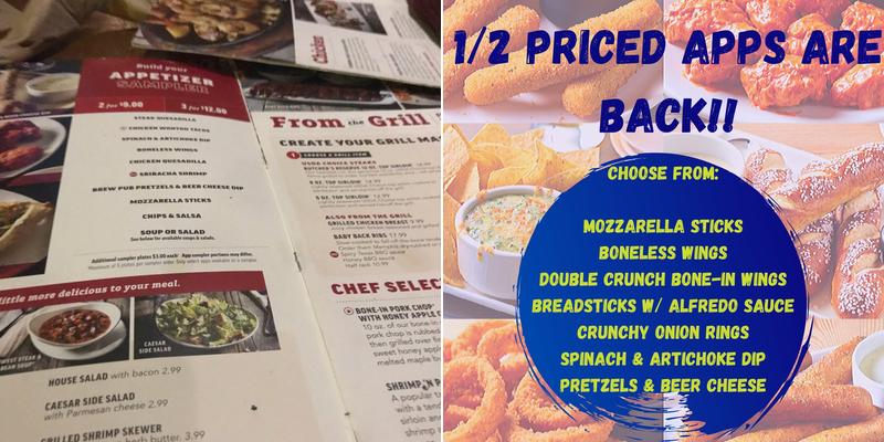 Applebee's Grill + Bar Menu