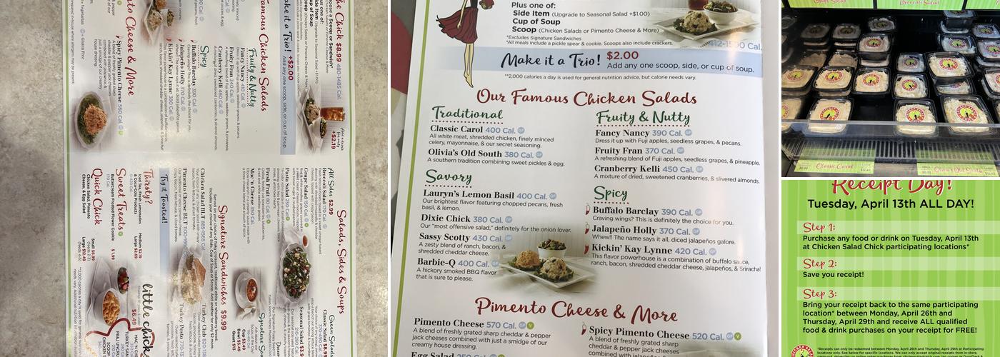 Chicken Salad Chick Menu