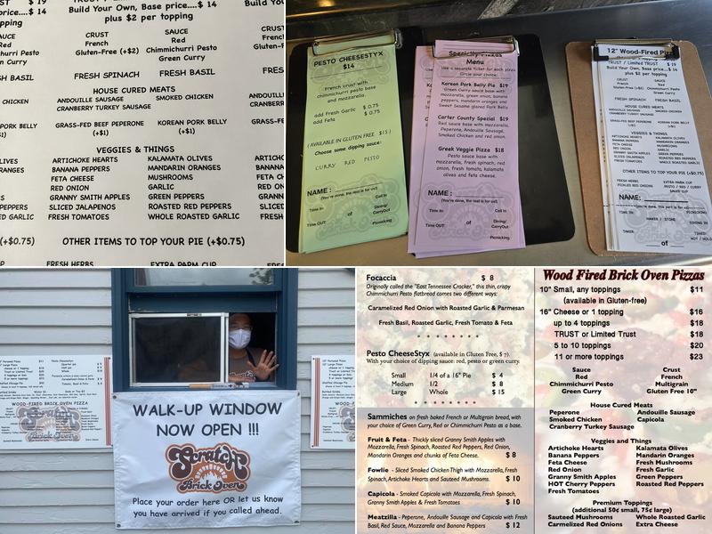 Scratch Brick Oven Menu