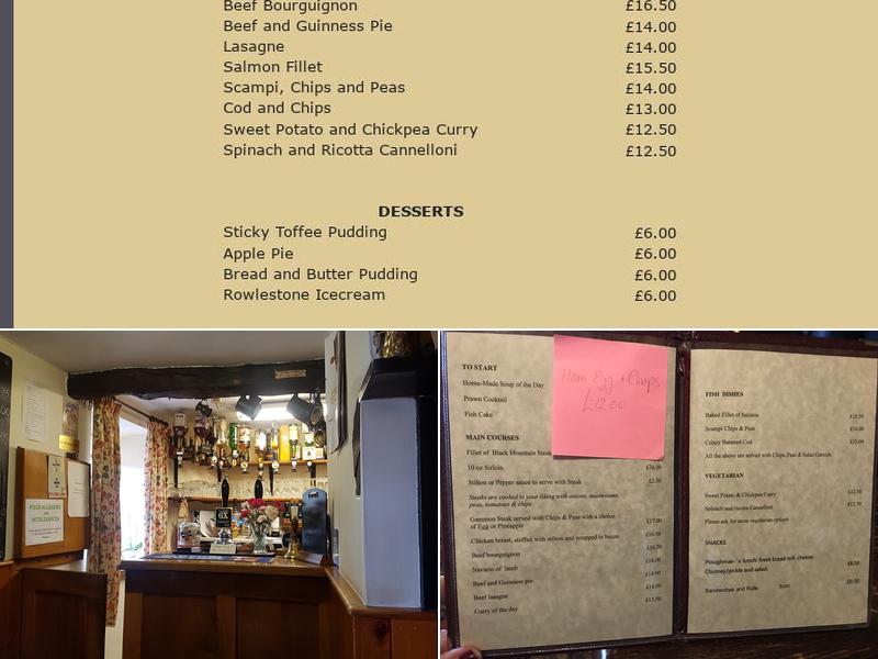 Carpenters Arms Menu