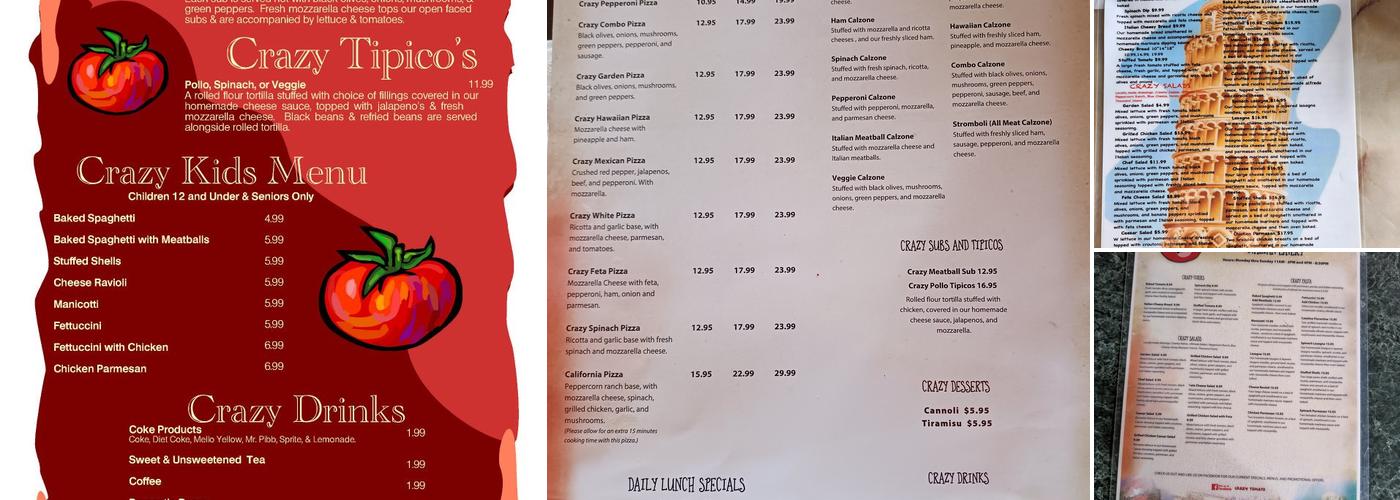 Crazy Tomato Menu