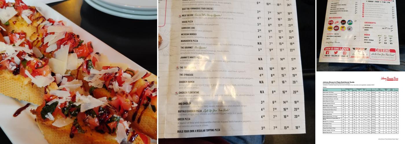 Johnny Brusco's New York Style Pizza Menu