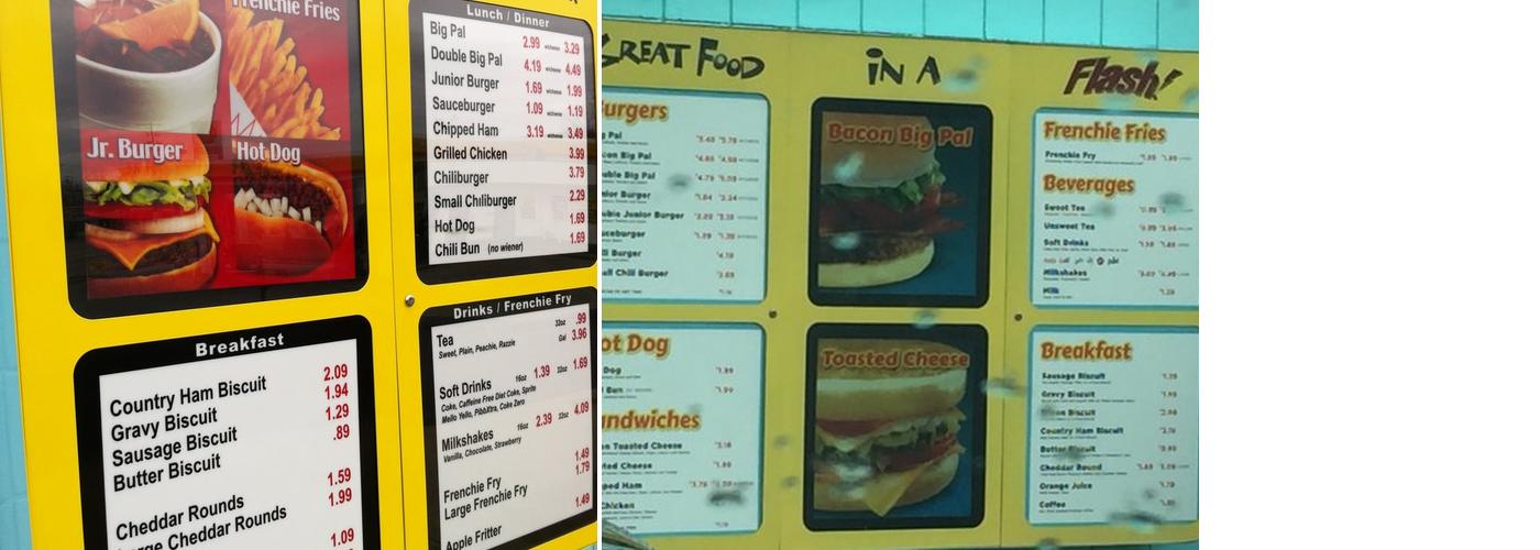 Pal's Sudden Service Menu