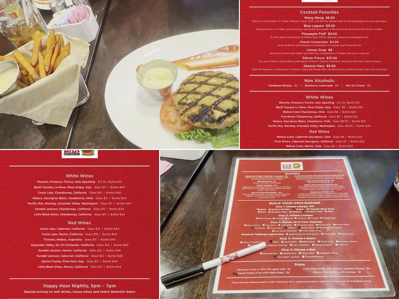 Burger Bar Menu