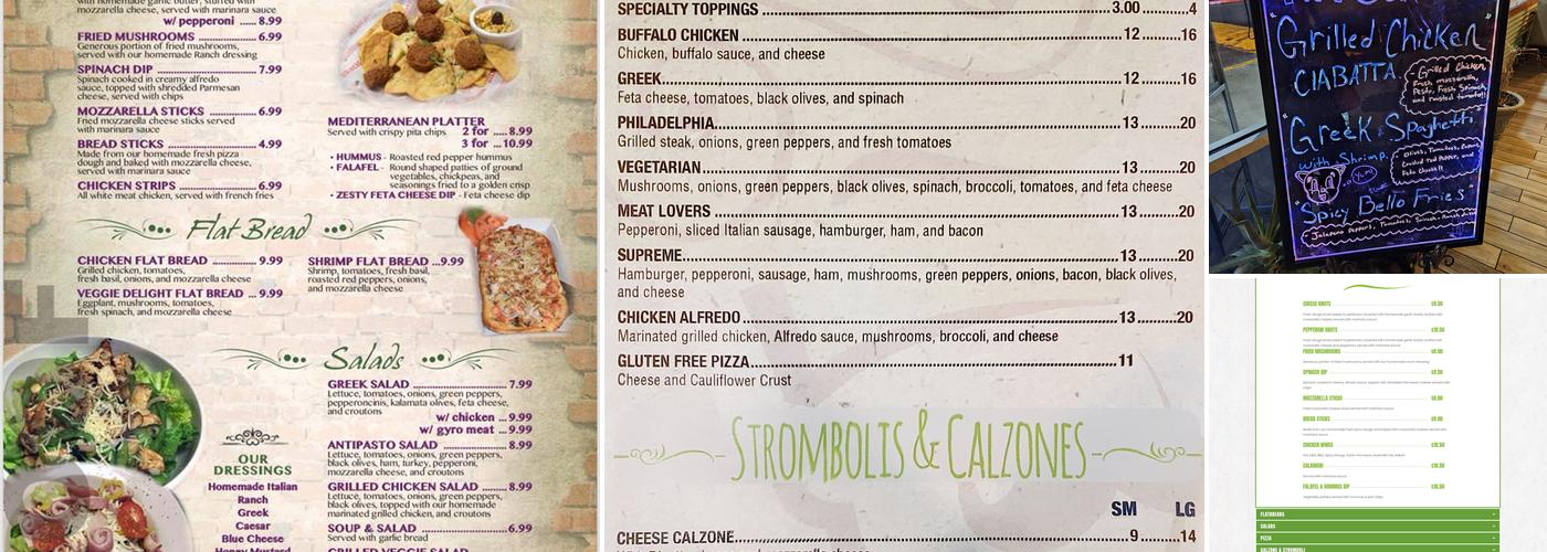 Portobello's Italian Bistro Menu