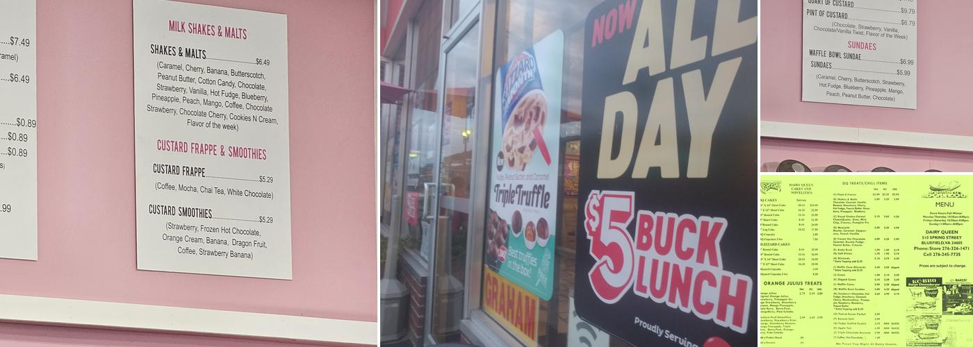 Dairy Queen Menu