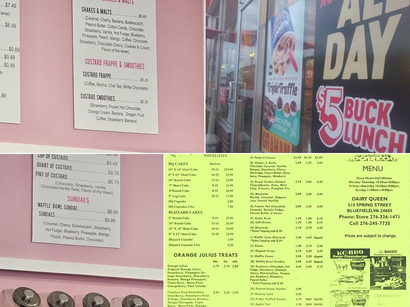 Dairy Queen Menu