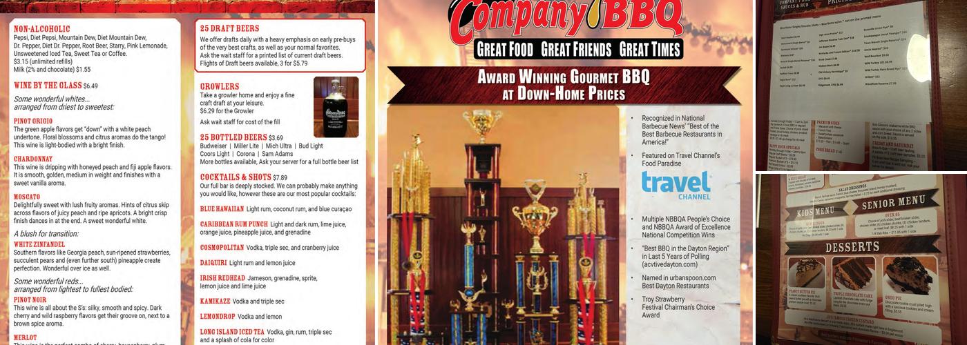 Company 7 BBQ Menu