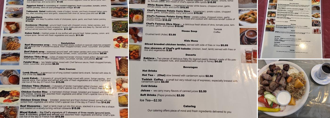 Babylon Restaurant Menu