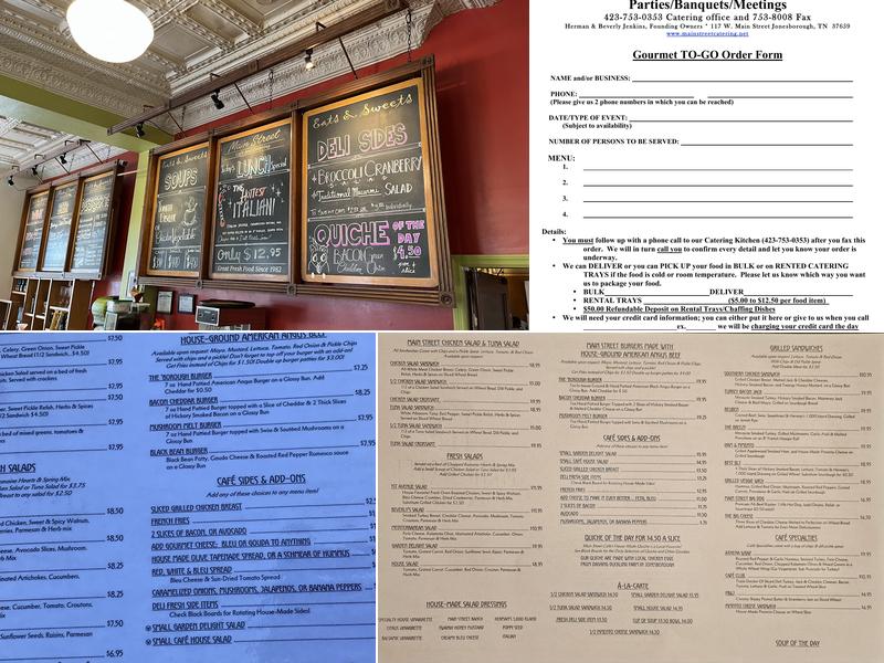 Main Street Cafe & Catering Menu