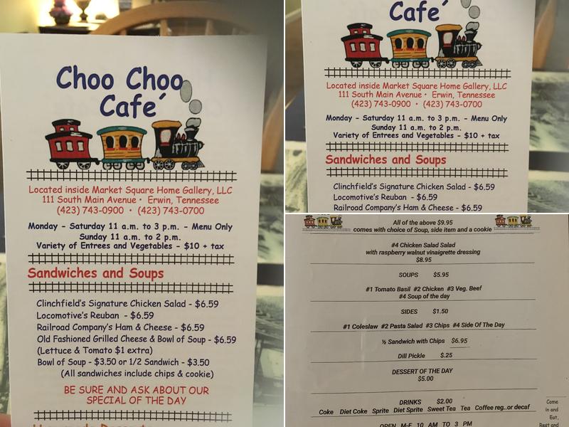 Choo Choo Cafe Menu