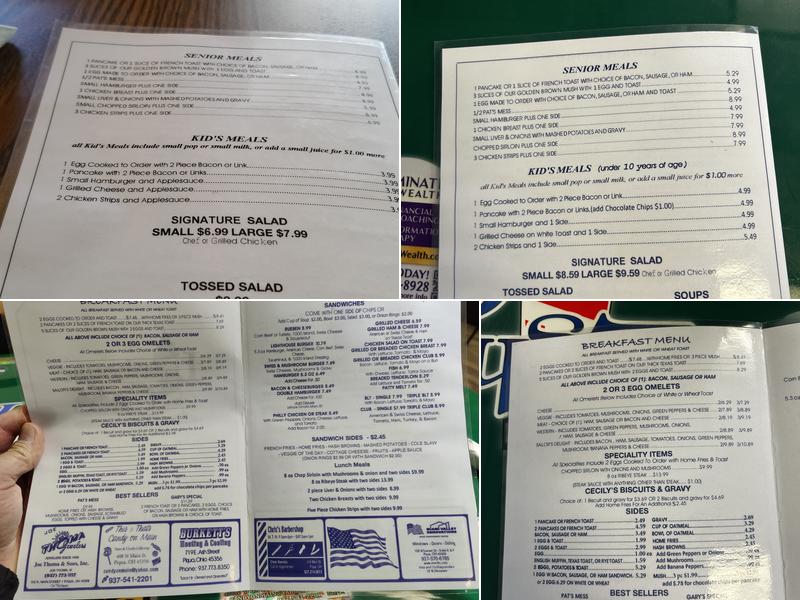 Lighthouse Cafe Menu