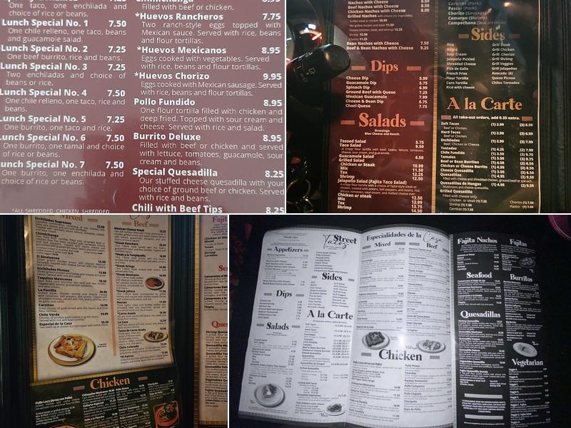 Los Jalapeños Méxican Restaurant Menu