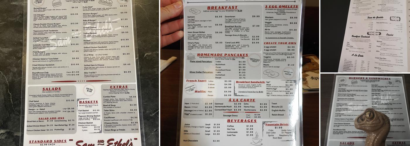 Sam and Ethel's Menu