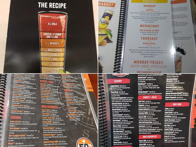 East Coast Wings + Grill Menu