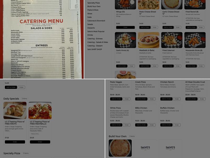 Sal's Family Pizza (Franklin) Menu