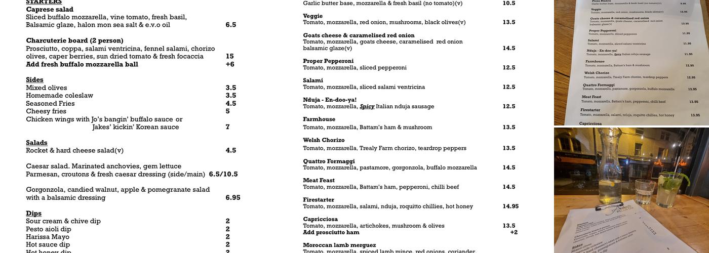 Amber’s Pizza Co. Menu