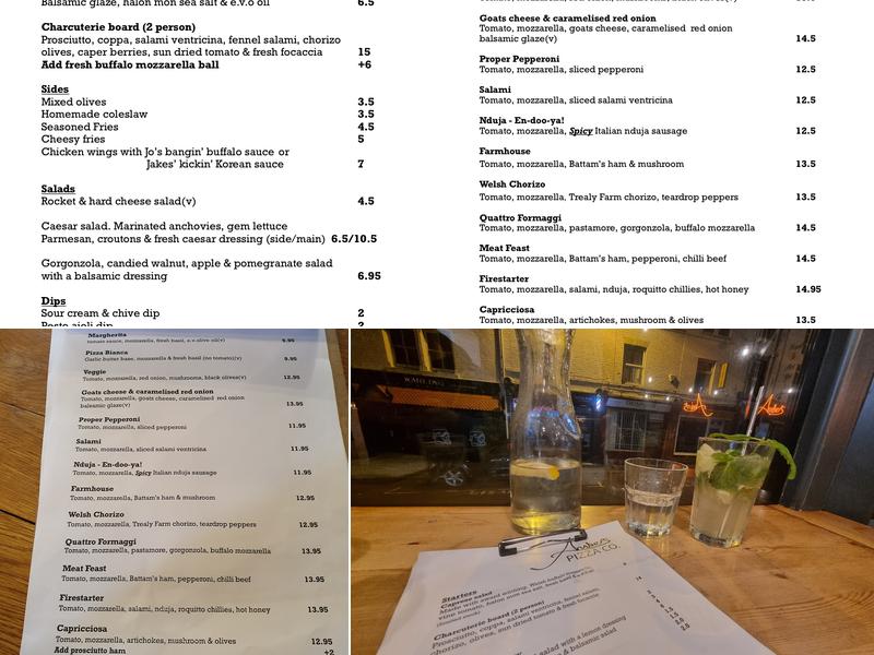 Amber’s Pizza Co. Menu