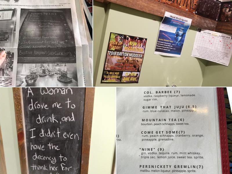 The Cracked Pillar Pub Menu