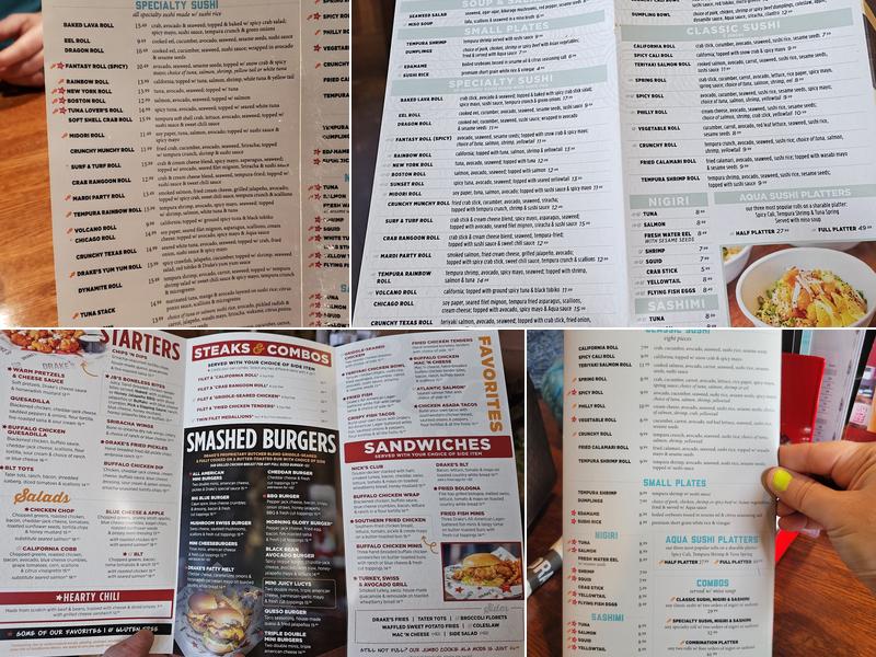 Drake's Cool Springs Menu