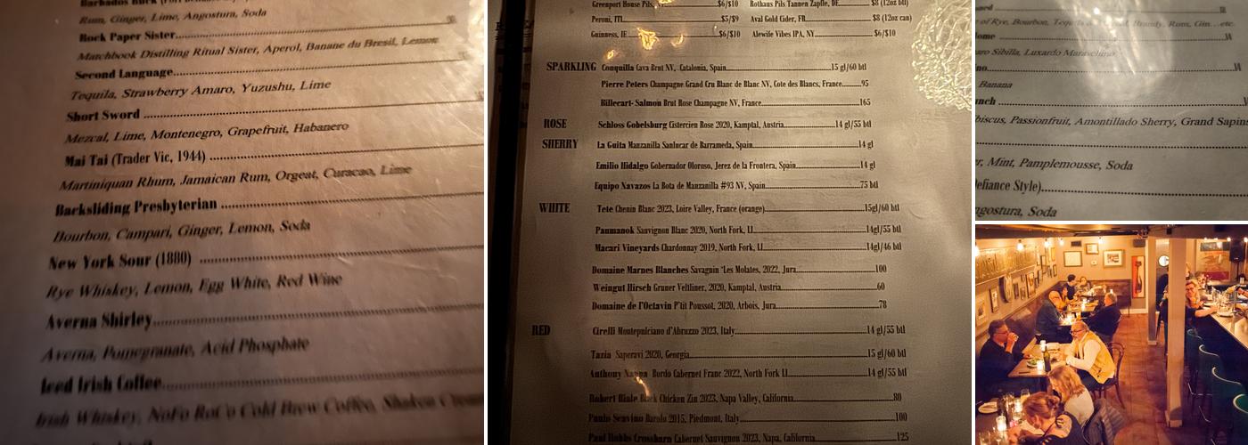 Brix & Rye Menu