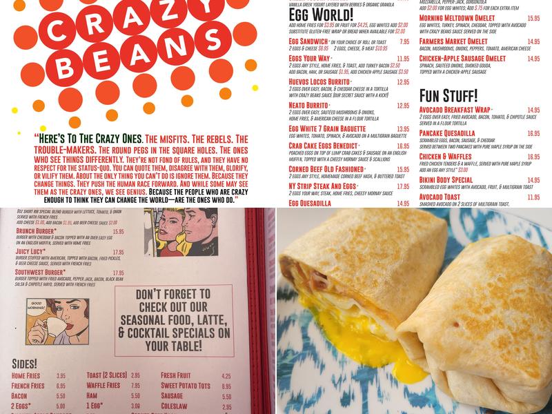 Crazy Beans Menu