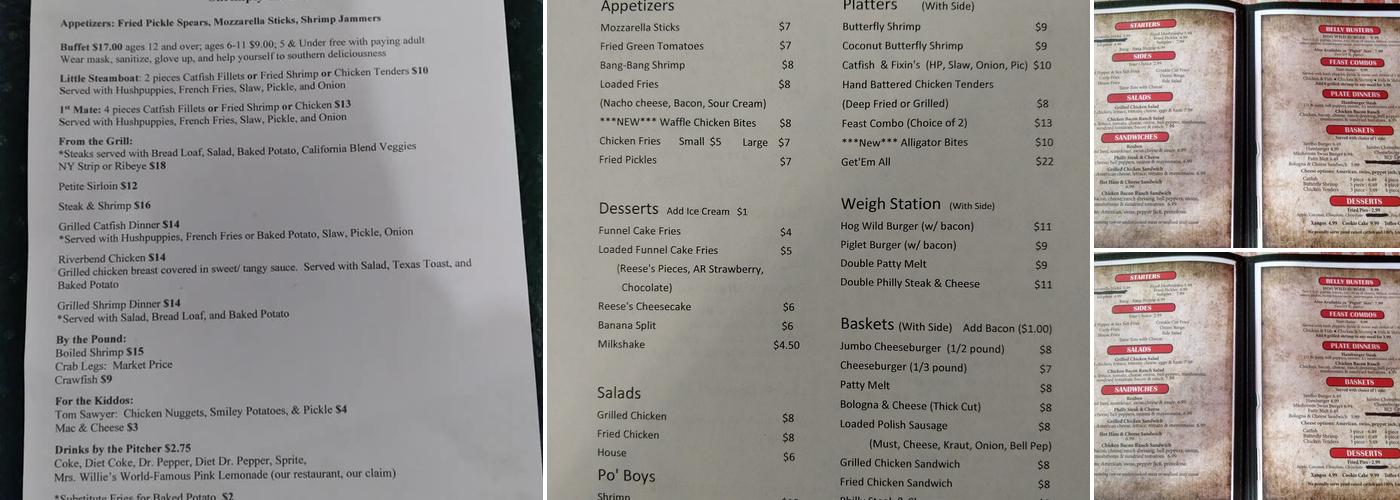 White River Cafe Menu
