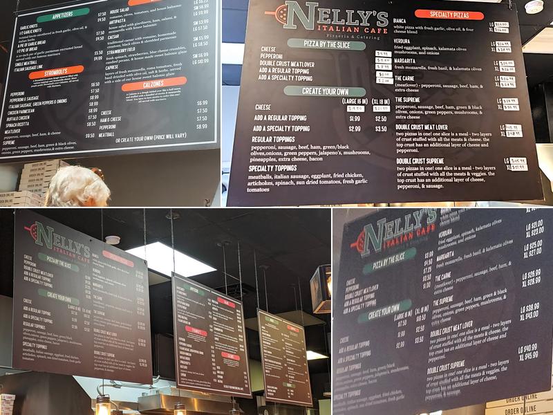 Nelly's Italian Cafe & Pizza Menu