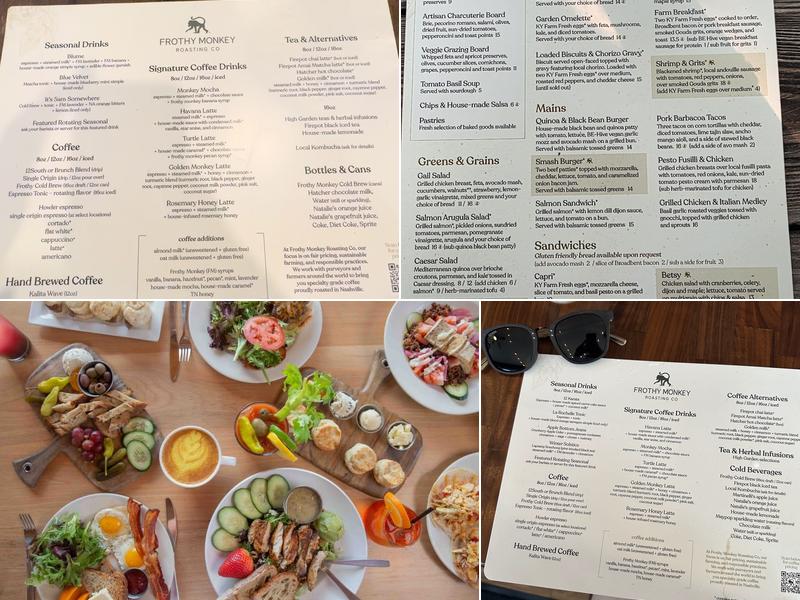 Frothy Monkey Menu