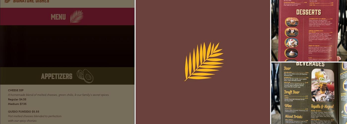 Las Palmas Mexican Restaurante Menu