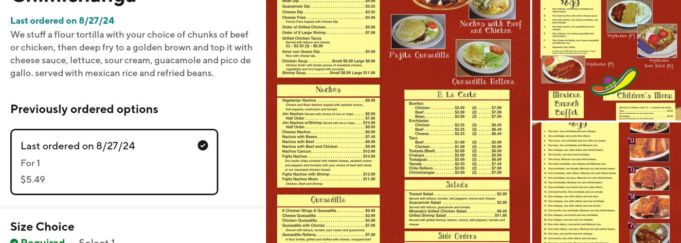 Cancun Menu