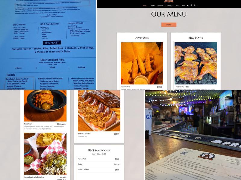 Judge Bean's BBQ Menu