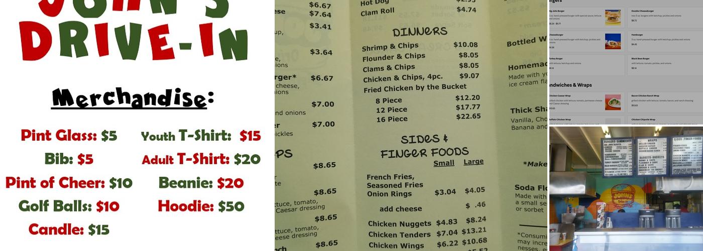 John's Drive-In Menu