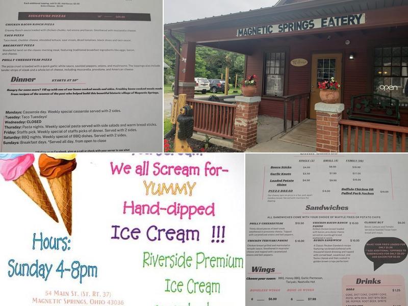 Magnetic Springs Eatery Menu